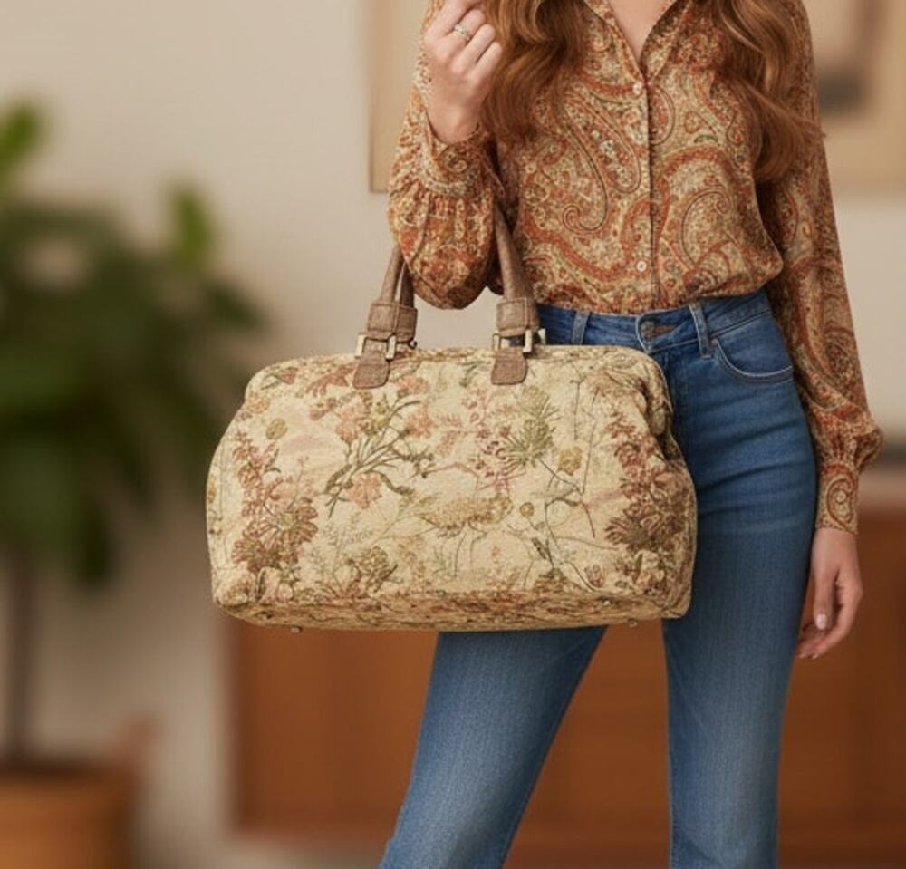 Vintage Mary Ann Rosenfeld Tapestry Handbag — 1960s, Shapiro Salt Lake City